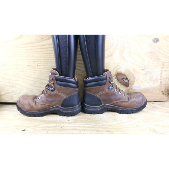 Carhartt Boots Mens 9.5M Brown Leather Work Safety Flex 6 Combat